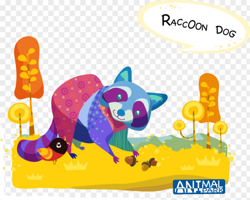 Cute Raccoon Dog Clip Art PNG