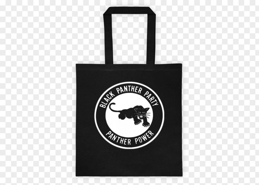 Black Panther Party Tote Bag Product Cotton Font PNG