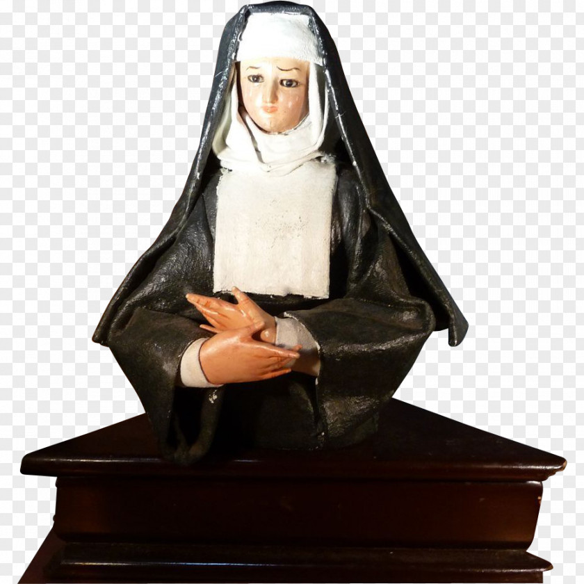 Santa Rosa De Lima Abbess Sculpture Figurine PNG