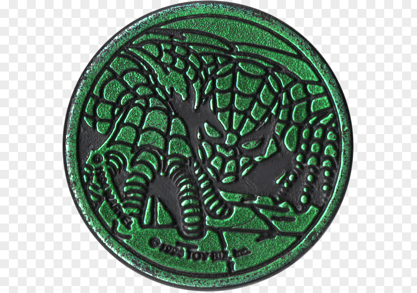 Symbol Green Coin Organism Pattern PNG