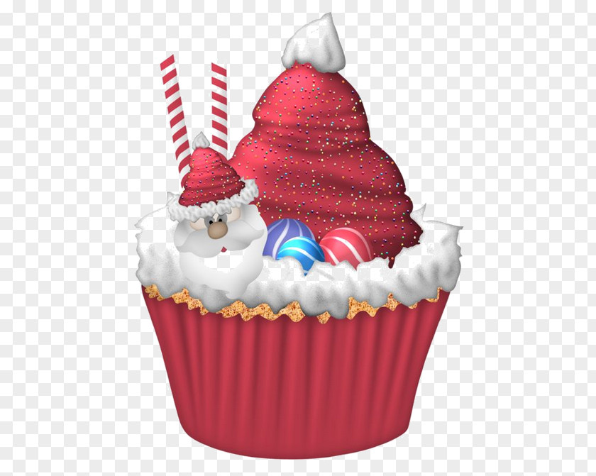 Cartoon Red Cream Cake Cupcake Christmas Birthday Pudding Muffin PNG