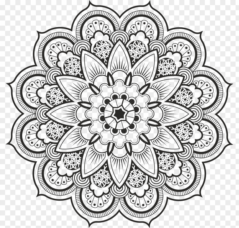 Design Mandala Mehndi Drawing Coloring Book PNG