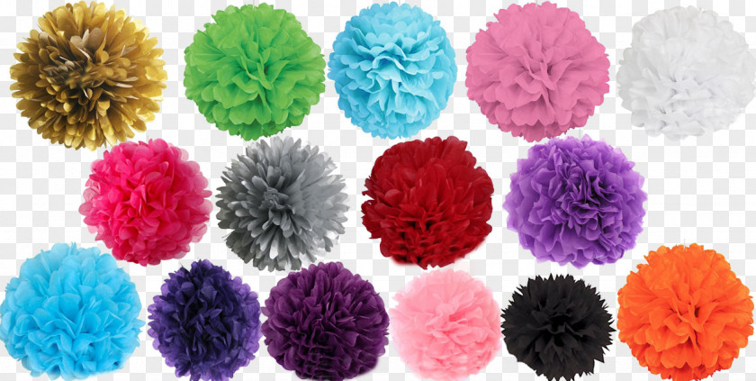 Pom-pom Paper Color Wool Flower PNG