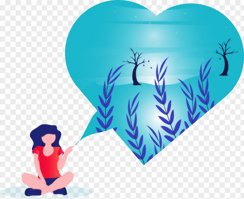 Turquoise Heart Gesture Love PNG