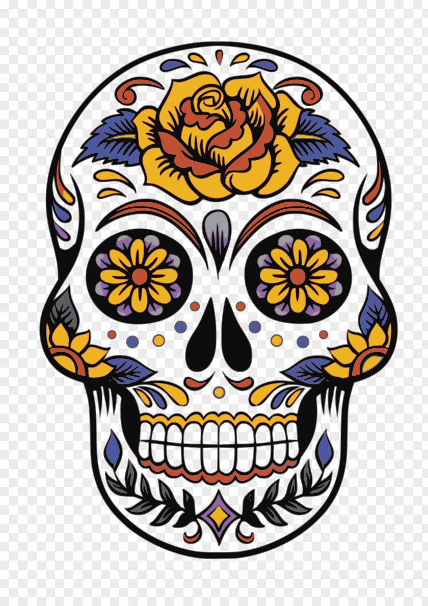 Skulls Calavera Day Of The Dead Death Party Halloween PNG