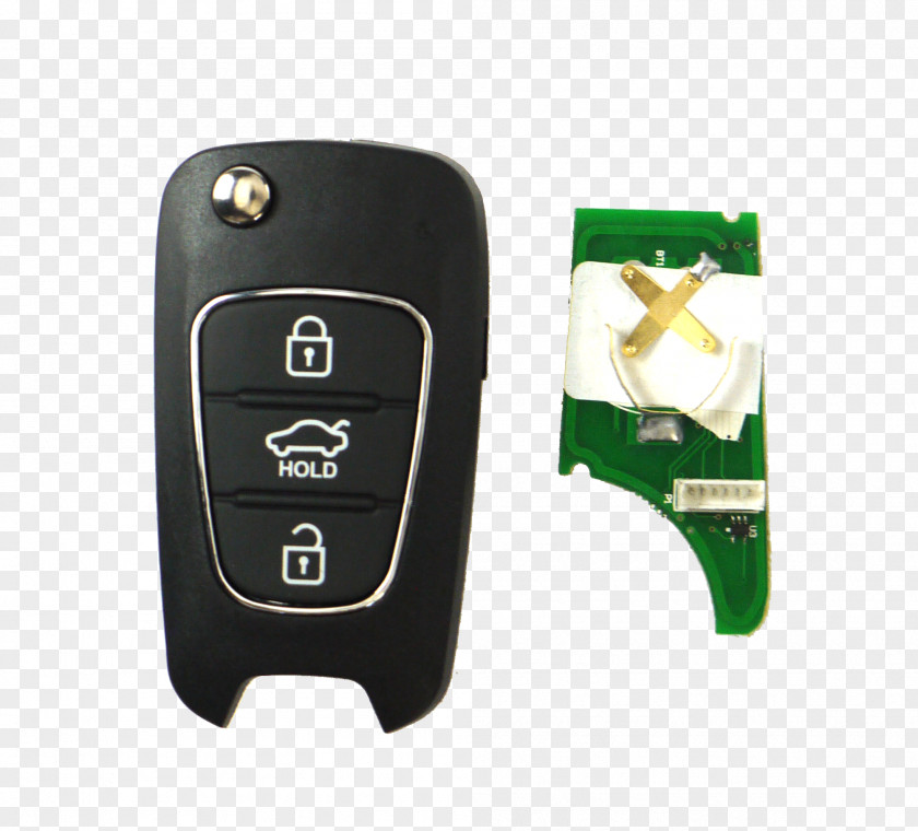 Hyundai Remote Keyless System Controls Transponder Car Key PNG