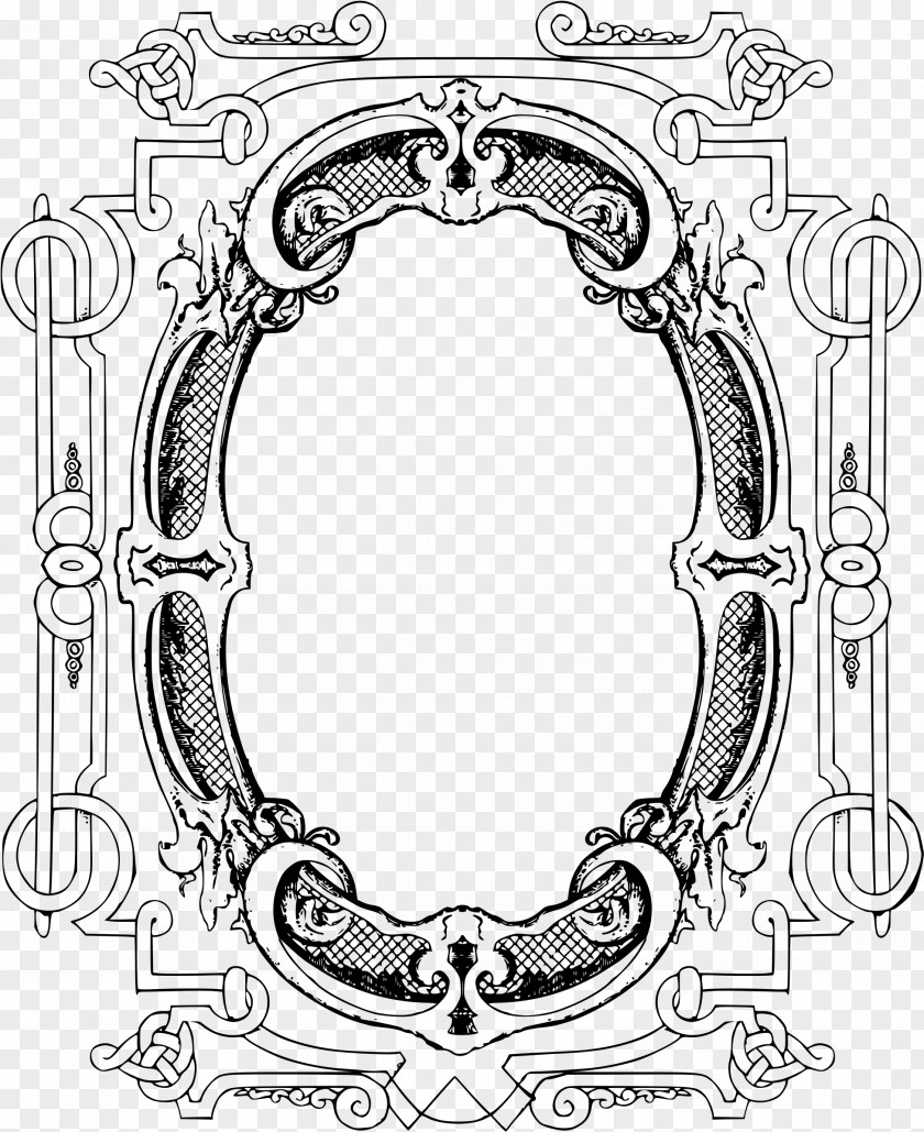 Picture Frame Ornament Circle Background PNG