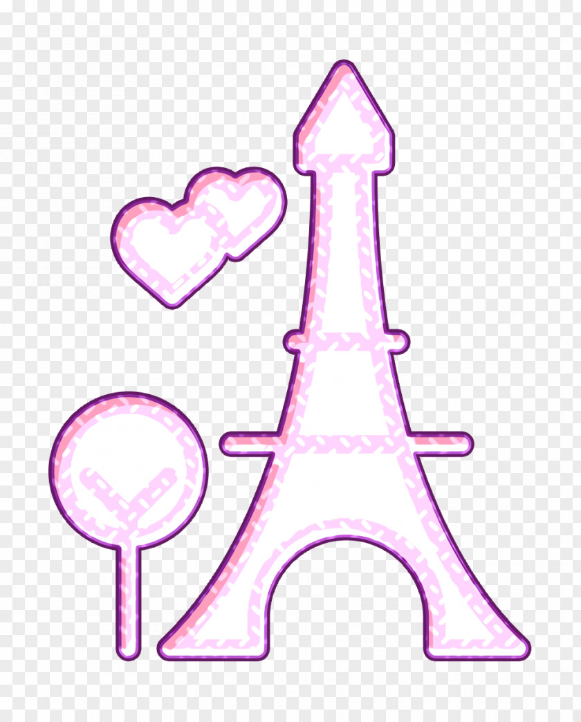 Neon Love Eiffeltower Icon Hearts PNG