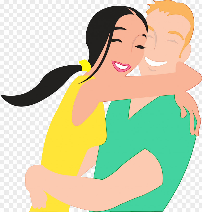 Smile Happy Couple Love Cartoon PNG