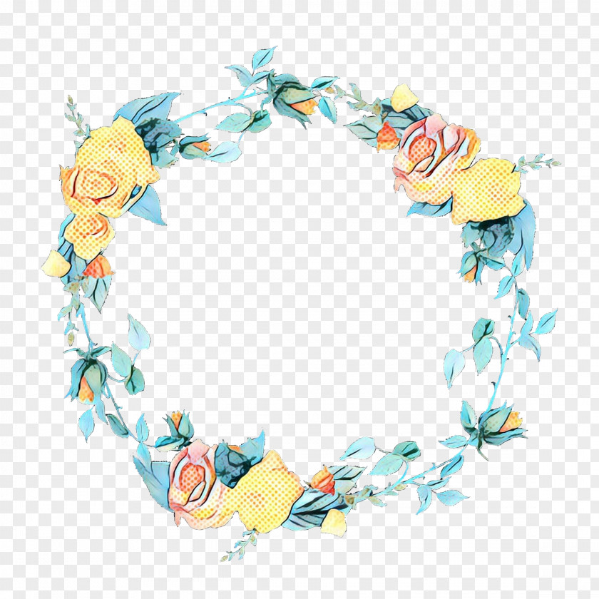 Turquoise Yellow Flowers Background PNG