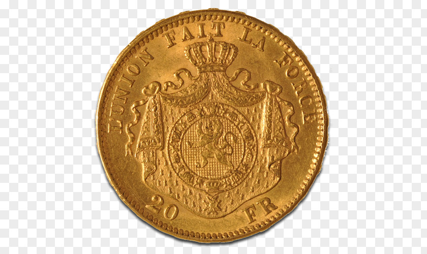 Coin Gold Belgian Franc PNG