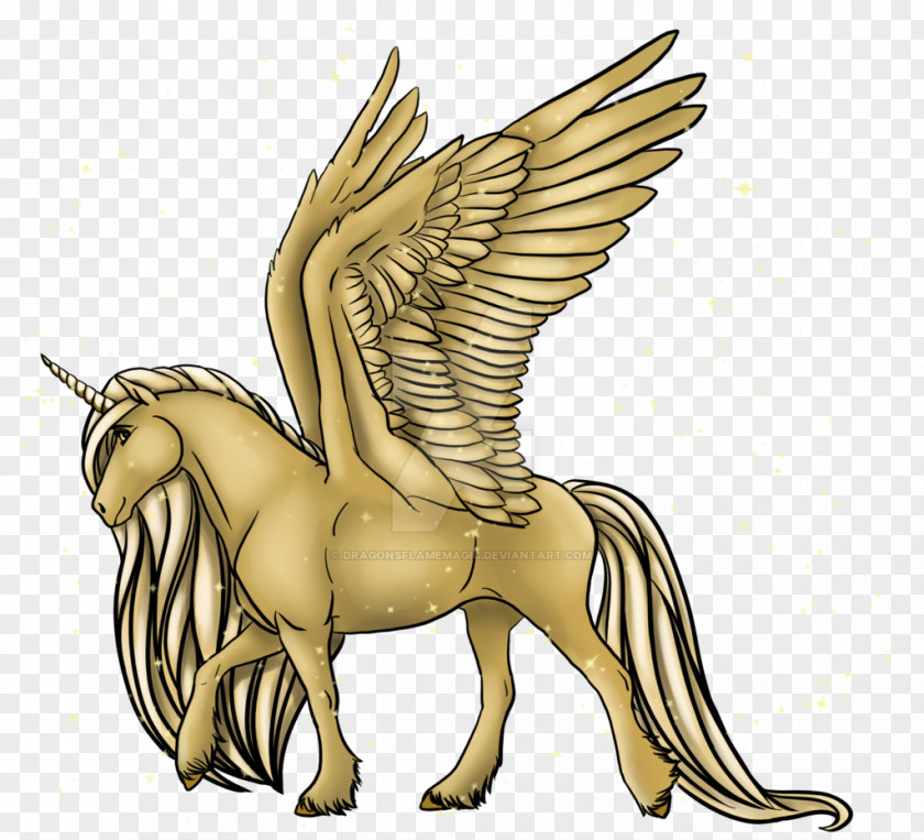 Gold Dust Horse Legendary Creature Unicorn Mammal Pony PNG