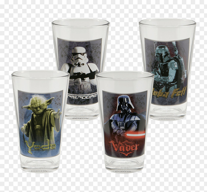 Stormtrooper Yoda Star Wars Glass Tumbler PNG