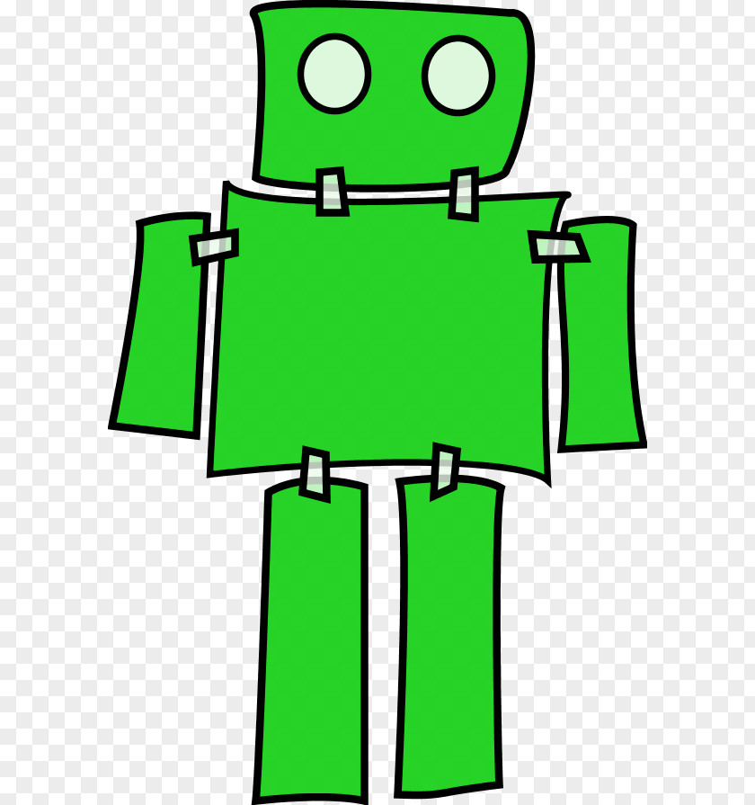 Green Thumb Cartoon Robot Clip Art PNG