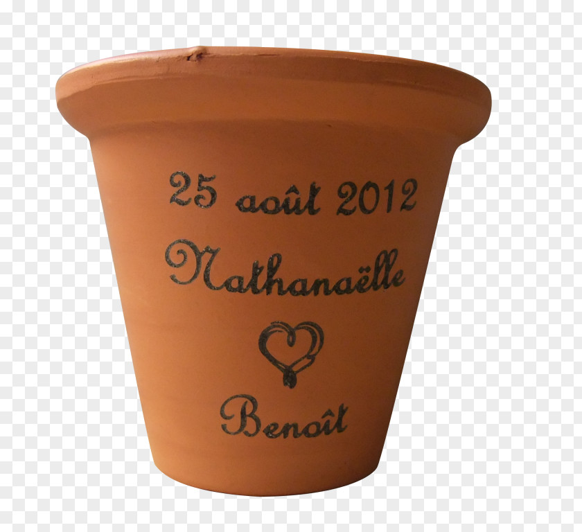 Mariage Coffee Cup Sleeve Arbel Terracotta Flowerpot PNG