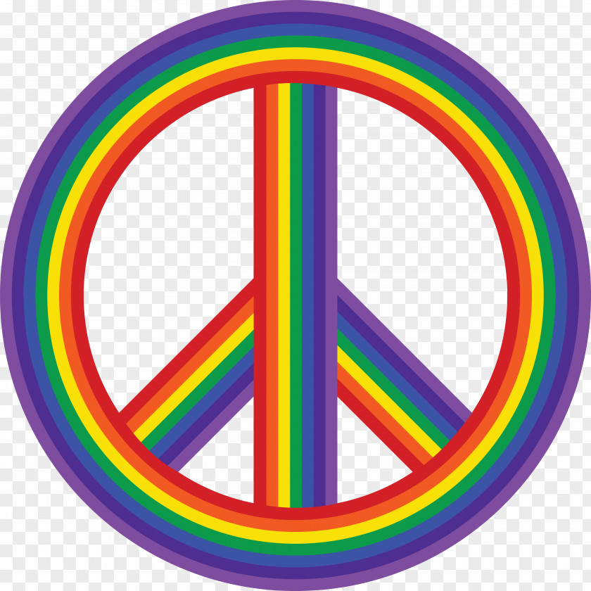 Peace Symbols Rainbow Clip Art PNG