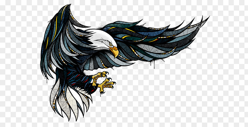 Bamboo Board Bald Eagle Longboard Tattoo PNG