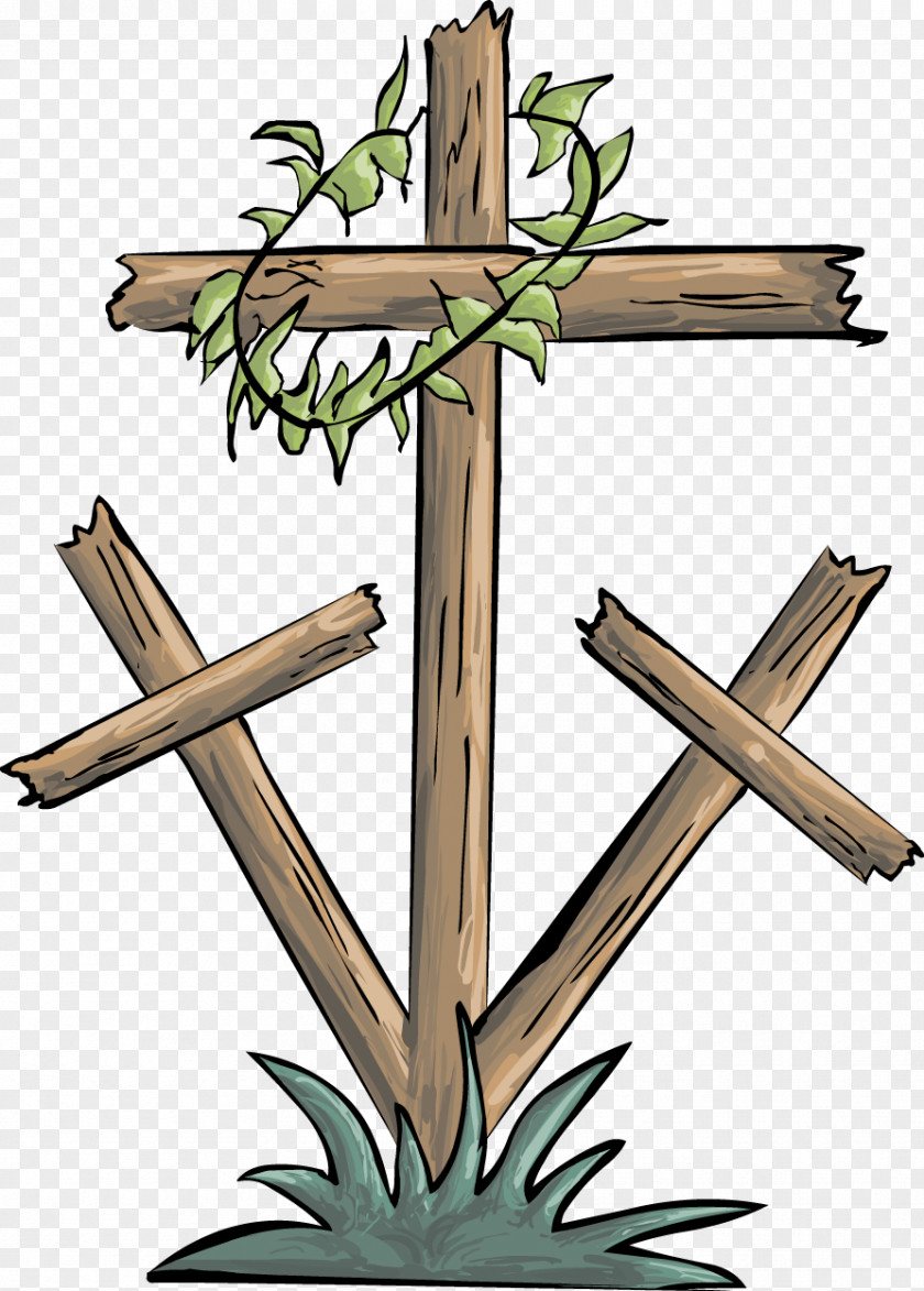Christian Cross Good Friday Crown Of Thorns Clip Art PNG
