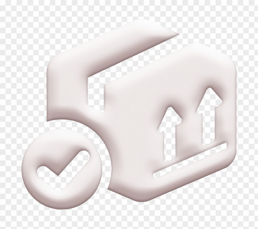 Commerce Icon Delivered Box Verification Symbol Logistics Delivery PNG