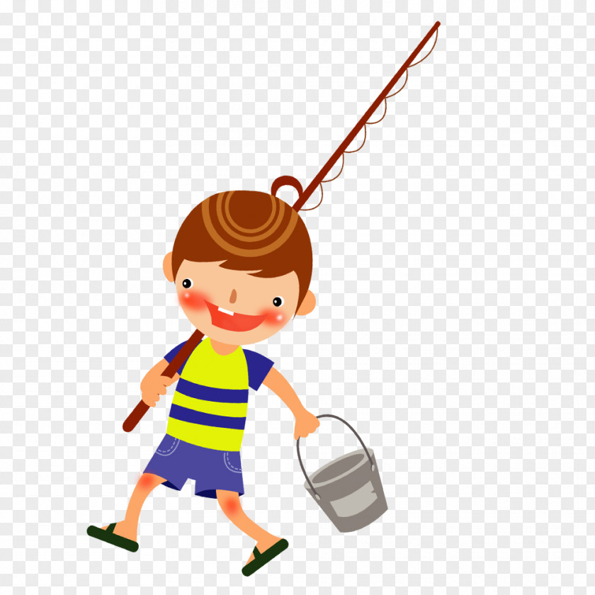 Fishing Tackle Angling Rods Child Cartoon PNG