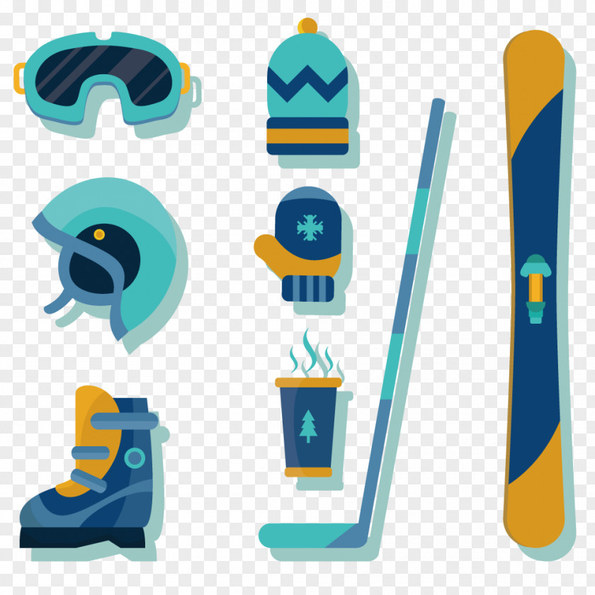 Graphic Design Elements In Hockey Skiing Euclidean Vector PNG