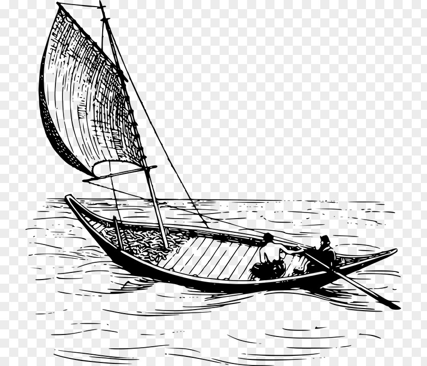 Sail Sailboat Fishing Clip Art PNG