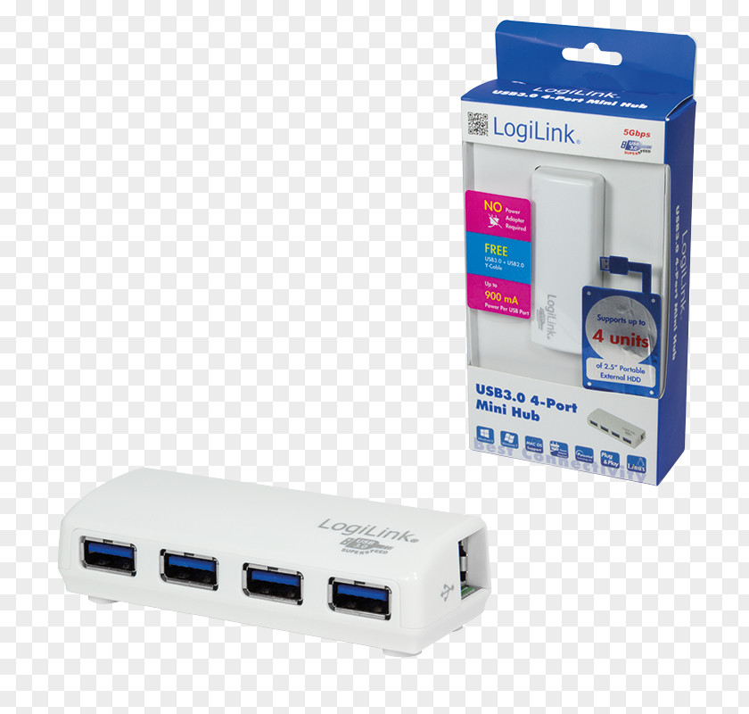 USB Ethernet Hub Computer Port 3.0 PNG