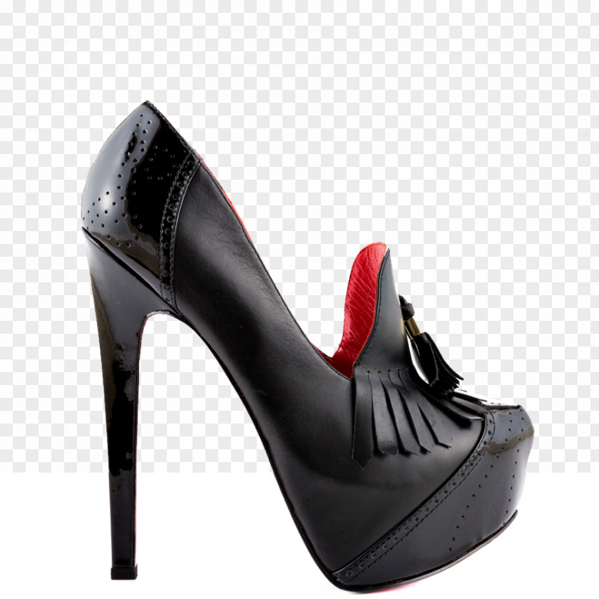Black Leather Shoes Court Shoe Stiletto Heel Dress High-heeled PNG