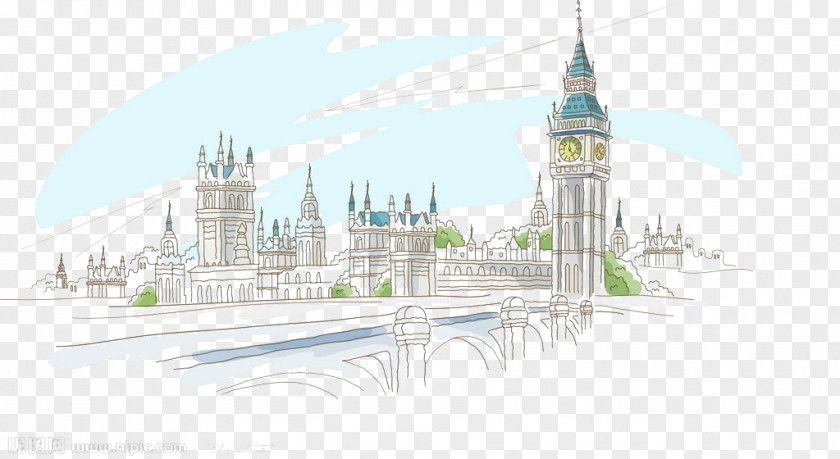 Cartoon Big Ben Drawing London Sketch PNG