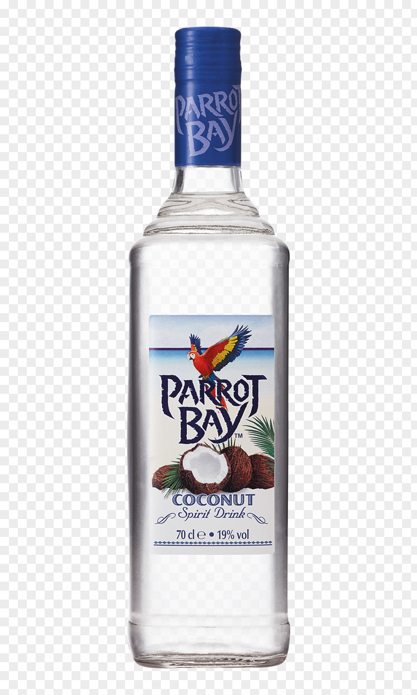 Coconut Cocktail Liqueur Glass Bottle Vodka Captain Morgan Parrot Bay Rum PNG