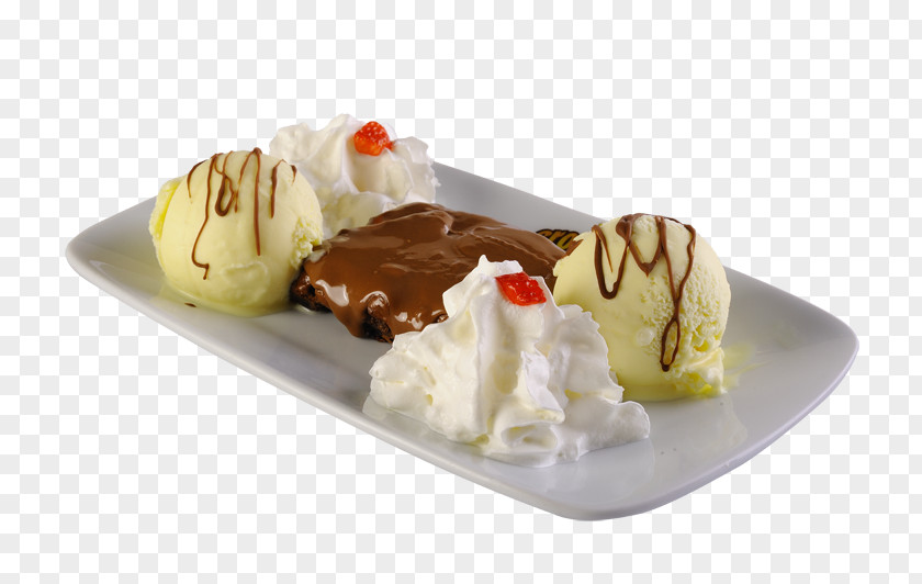 Ice Cream Dame Blanche Flavor Chocolate PNG