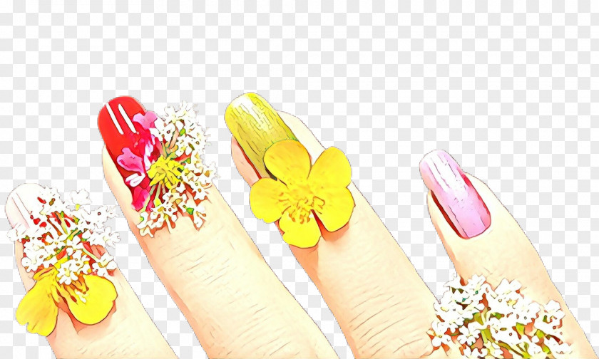 Plant Material Property Nail Finger Manicure Yellow Polish PNG