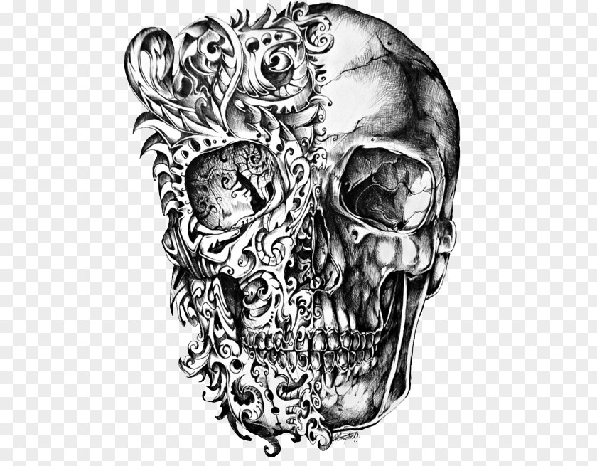 Cool Skull Tattoo Design Calavera Drawing PNG