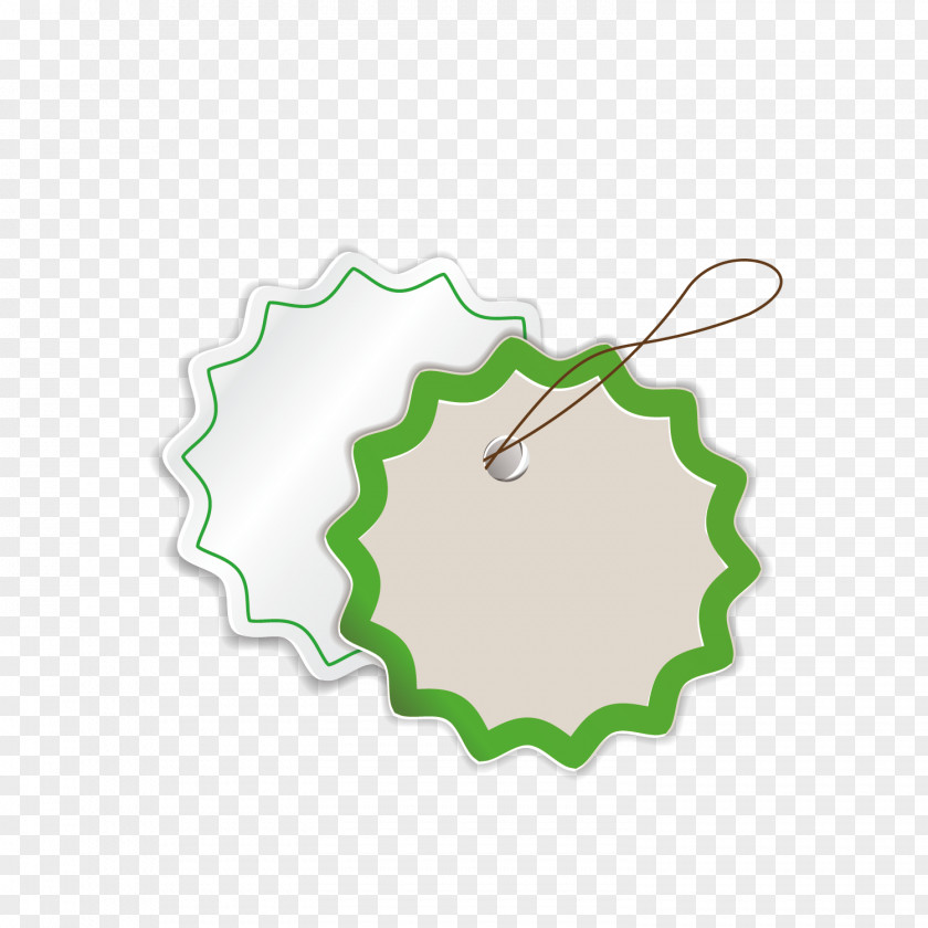 Green Sawtooth Edge Round Vector Tag Gear Mechanism Icon PNG