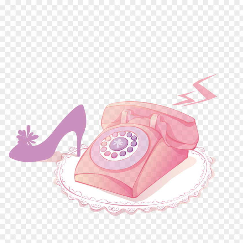 Pink Phone Icon PNG