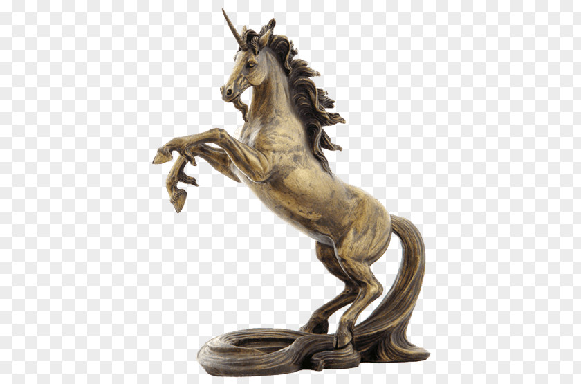 Unicorn Bronze Sculpture Figurine Statue PNG