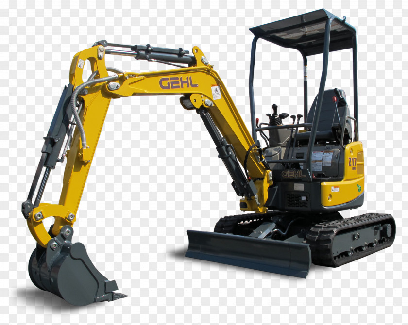 Excavator Compact Gehl Company Heavy Equipment Hydraulics PNG