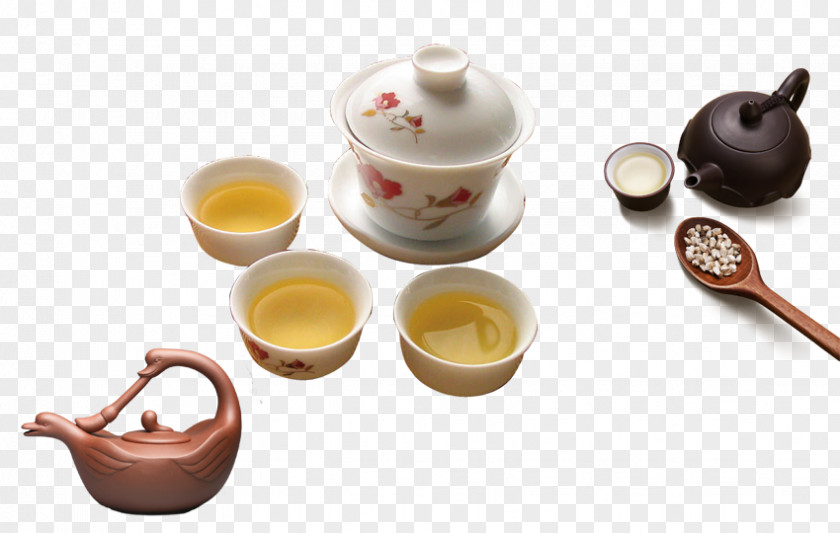 Tea Set Teapot Teacup Teaware Japanese Ceremony PNG