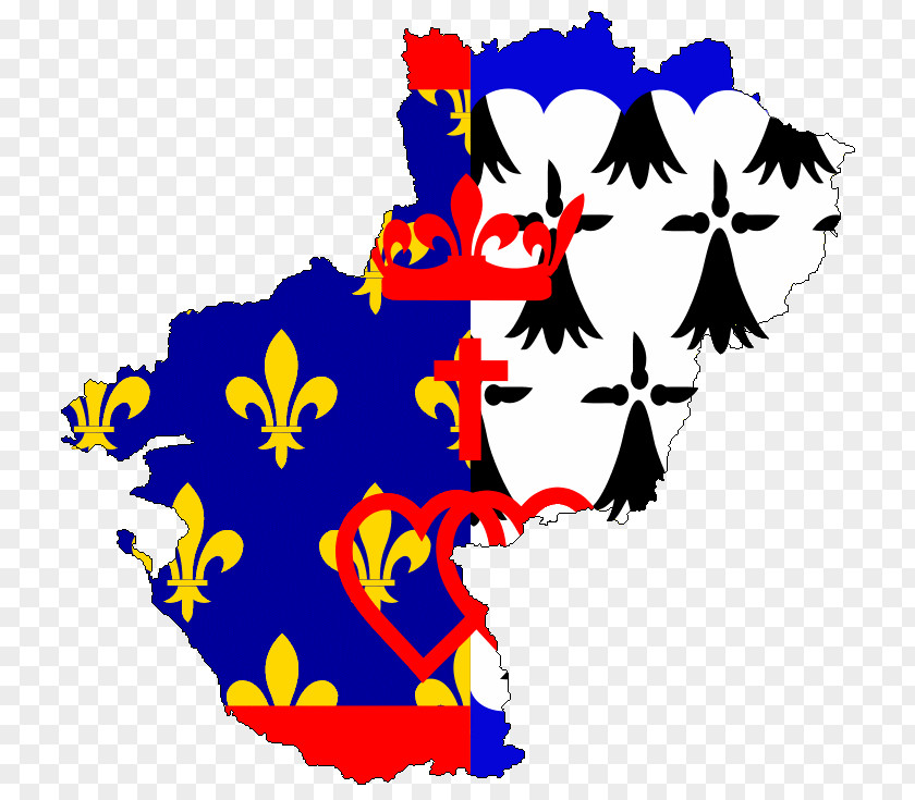 Flag Pays De La Loire Map Stock Photography PNG