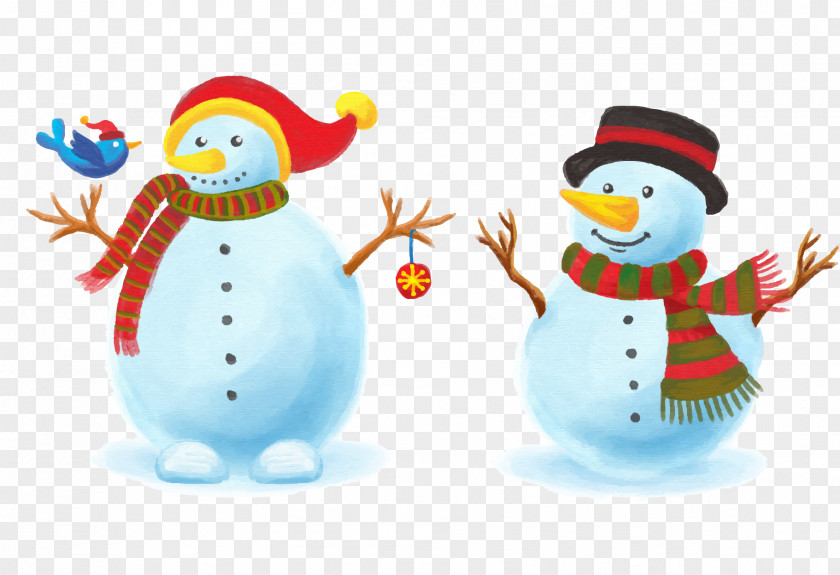 Hand Drawn Snowman Winter PNG