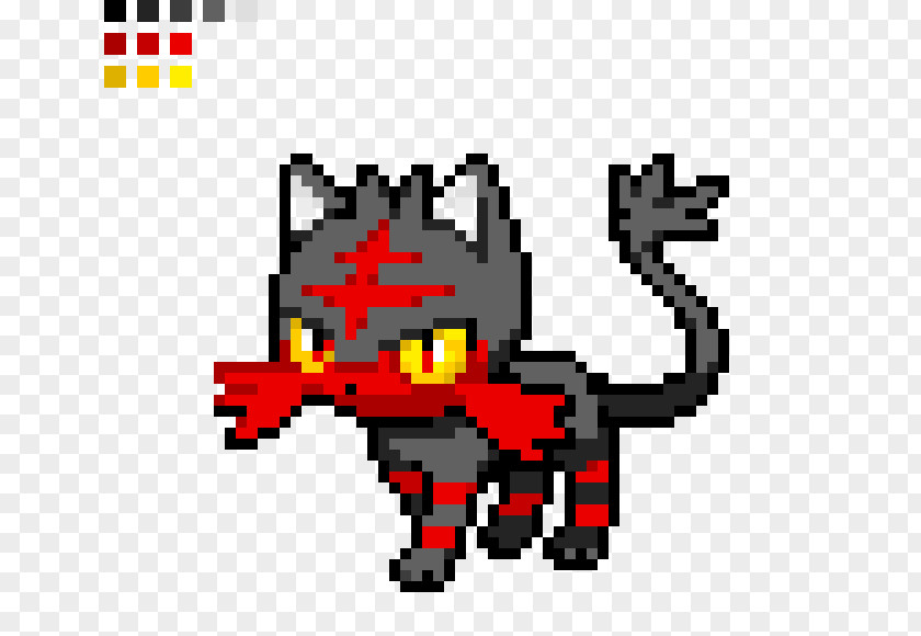 Pokemon Pokémon Sun And Moon FireRed LeafGreen Litten Pixel Art PNG