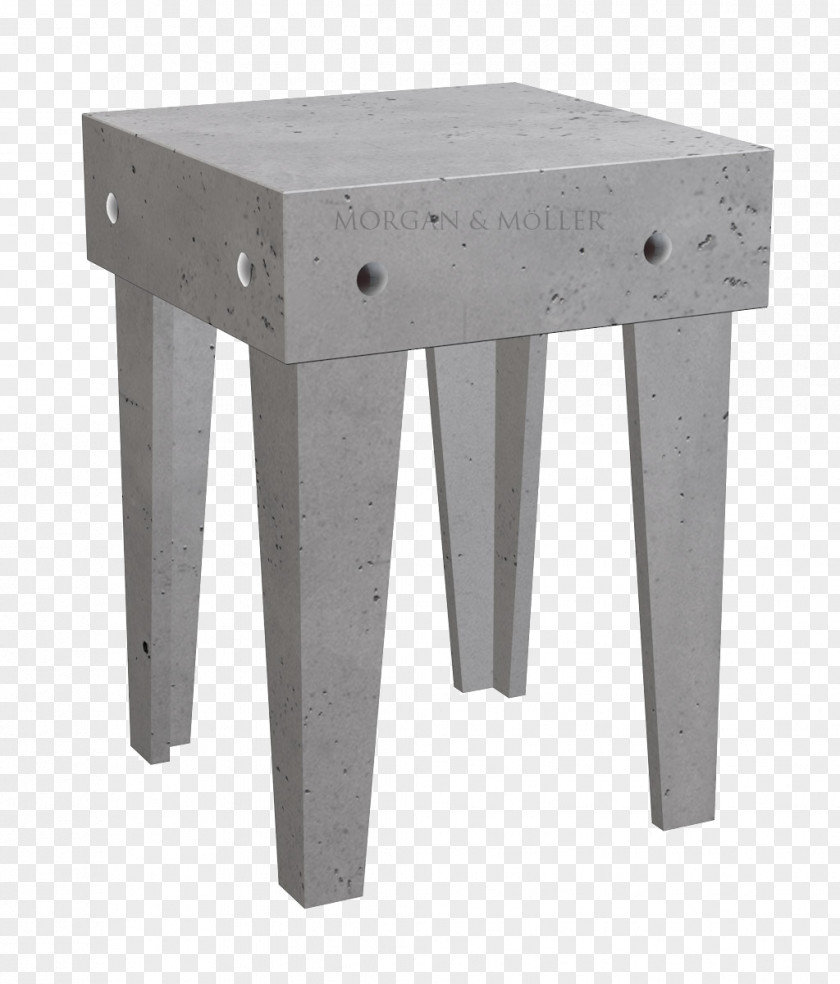Table Concrete Stool Glass PNG