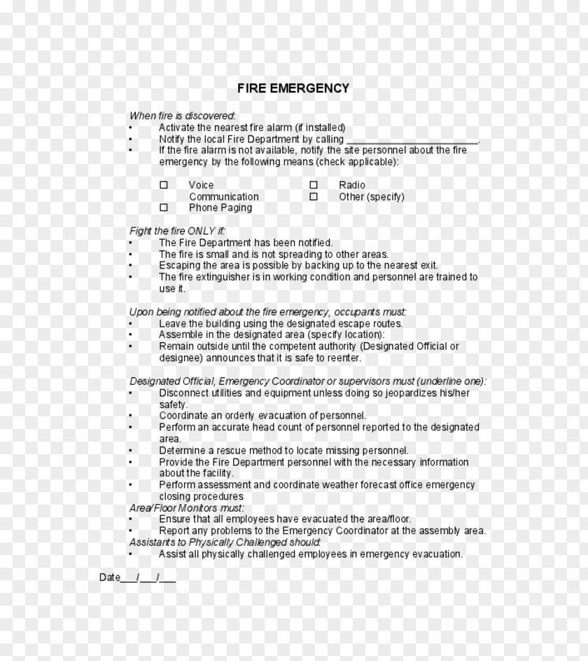 Business Action Plan Template Fire Drill PNG