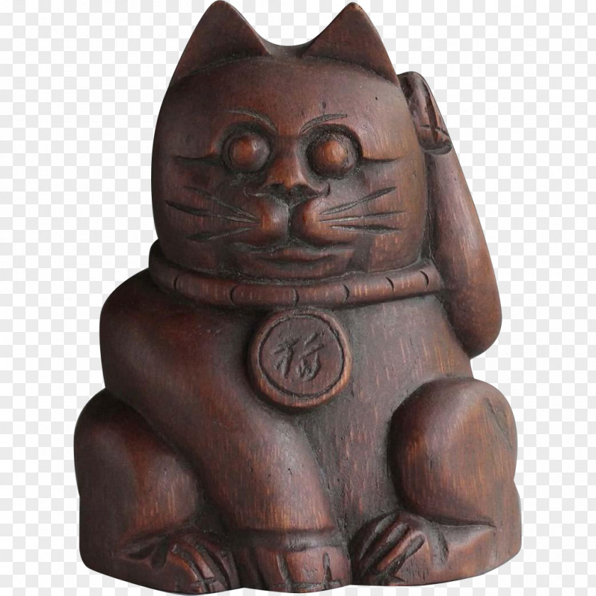 Maneki Neko Sculpture Figurine PNG