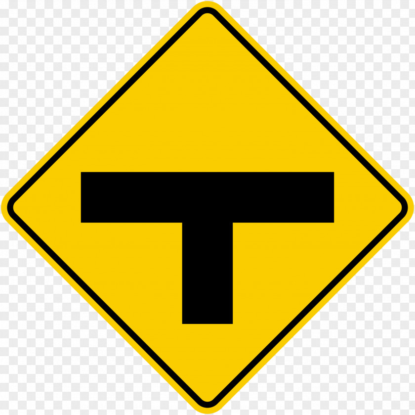Road Traffic Signs Intersection Three-way Junction Sign Clip Art PNG