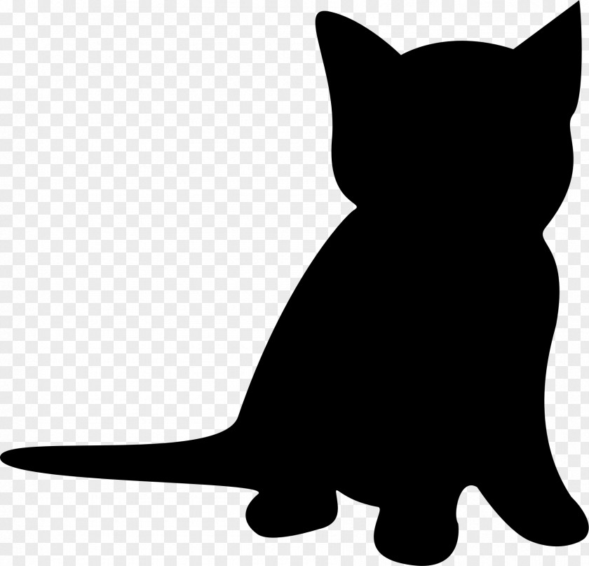 Animal Silhouettes Kitten Cat Silhouette Clip Art PNG