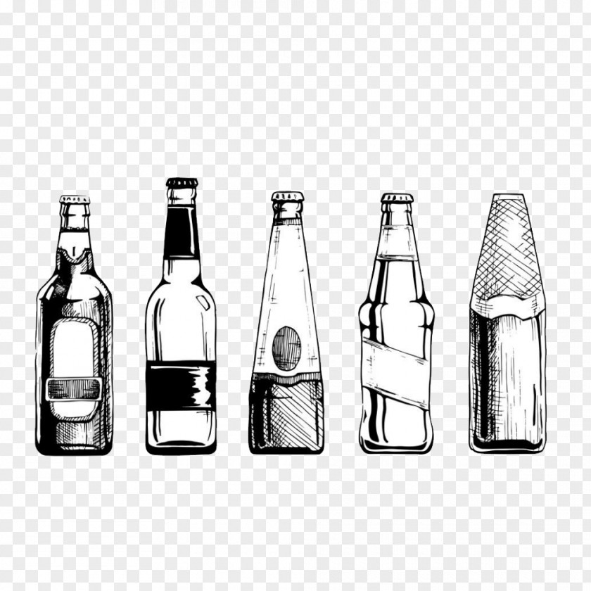 Beerbottle Design Element Beer Bottle Vector Graphics Illustration PNG