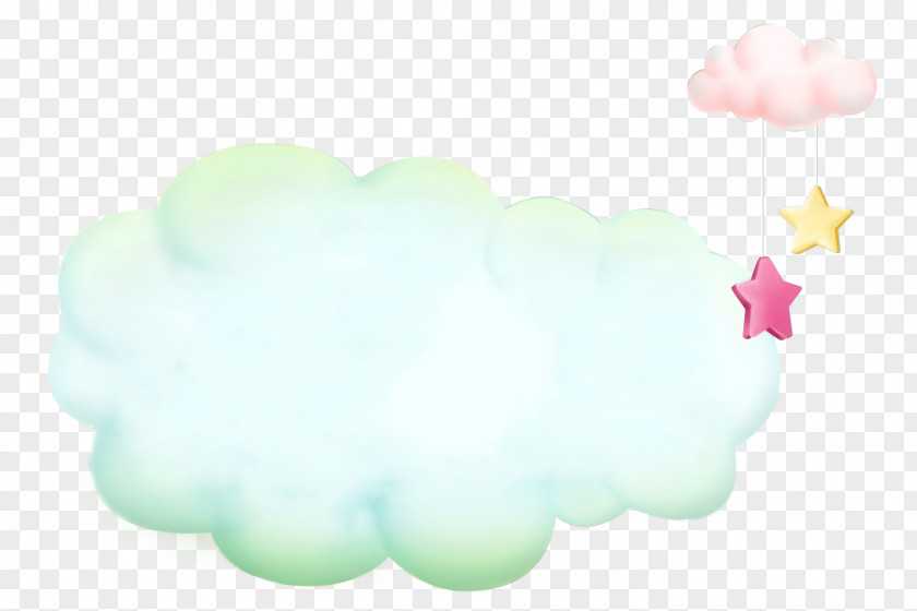 Cartoon Hand Painted Beautiful Clouds Product Border PNG