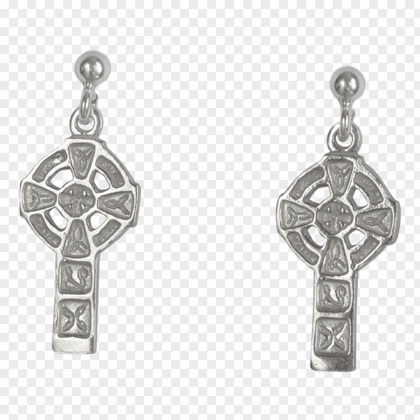 Sterling Silver Cross Earrings Earring Body Jewellery Product Design PNG