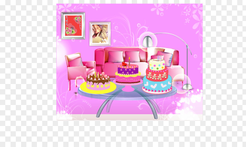 Cake Birthday Decorating Sweetness Pink M PNG